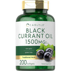 Carlyle black currant oil supplement bottle front view