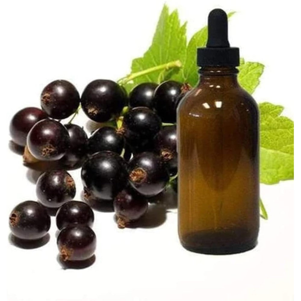 Mybrand Black Currant Seed Oil 1 Fluid Ounce glass dropper bottle front view