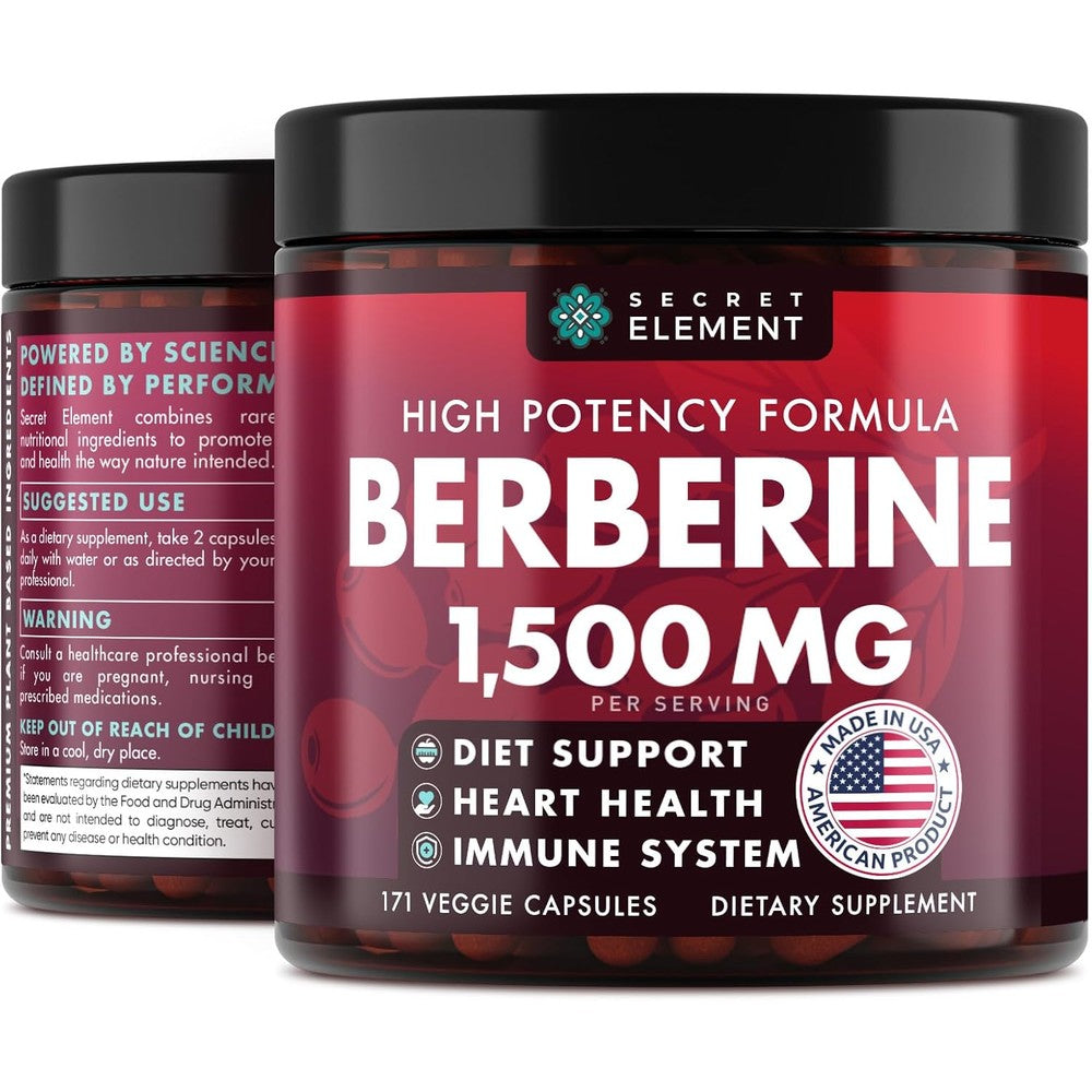 Secret Element Berberine Hcl Supplement front view bottle