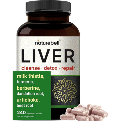 NatureBell Liver Advanced 15-in-1 Support 240 Capsules front view