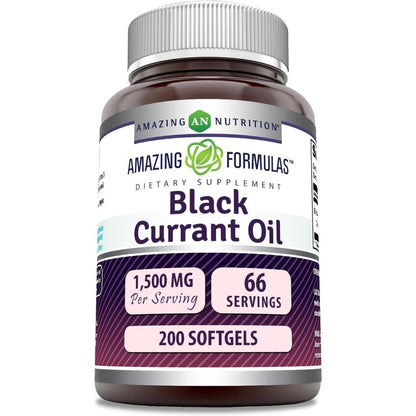 Amazing Nutrition Black Currant Oil 1500mg front bottle view