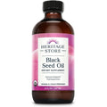 Heritage Store organic black seed oil front view bottle