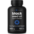 NutraChamps organic black cumin seed oil bottle front view packaging