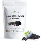 Cosmic Element organic black seed powder capsules front view bottle