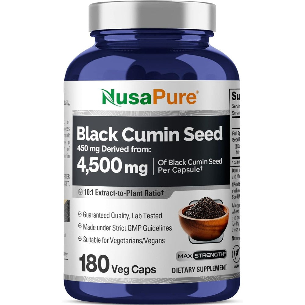 NusaPure black cumin seed extract front view bottle