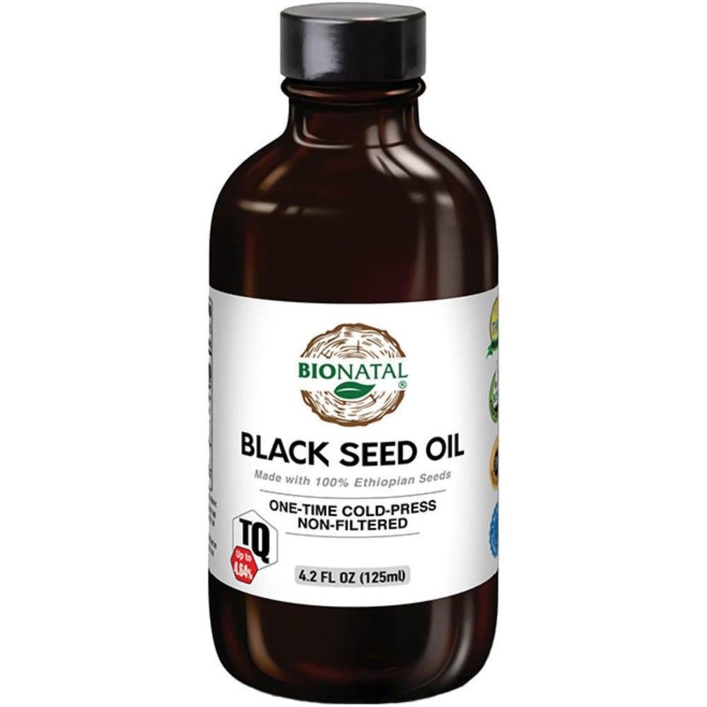 BioNatal Ethiopian Black Cumin Seed Oil front view bottle for immune support
