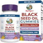 MaryRuth Organics Black Seed Oil Gummies front view product bottle