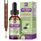 B Beworths sea moss black seed oil liquid drops front view bottle packaging