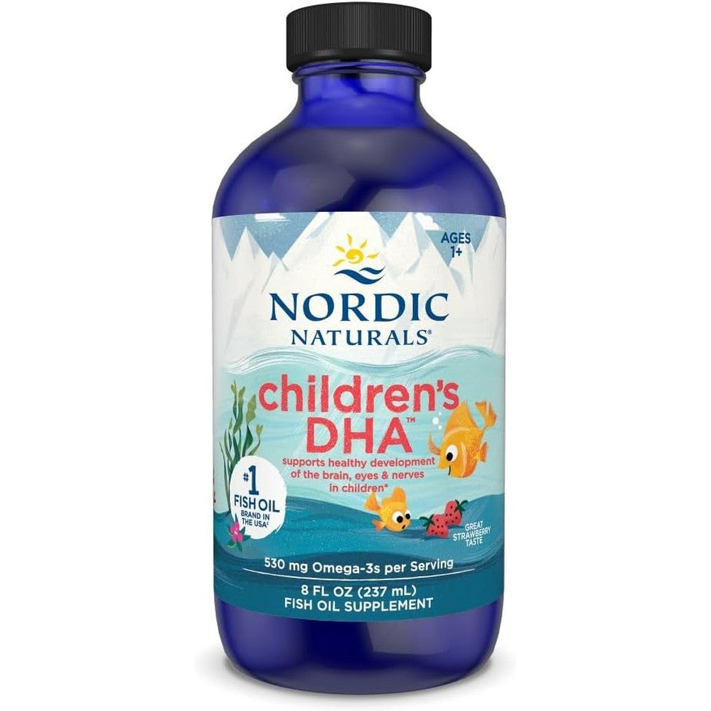 Nordic Naturals Childrens DHA liquid fish oil front view bottle