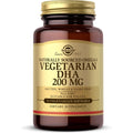 Solgar Naturally Sourced Omega-3 Vegetarian DHA 200 mg front view supplement bottle