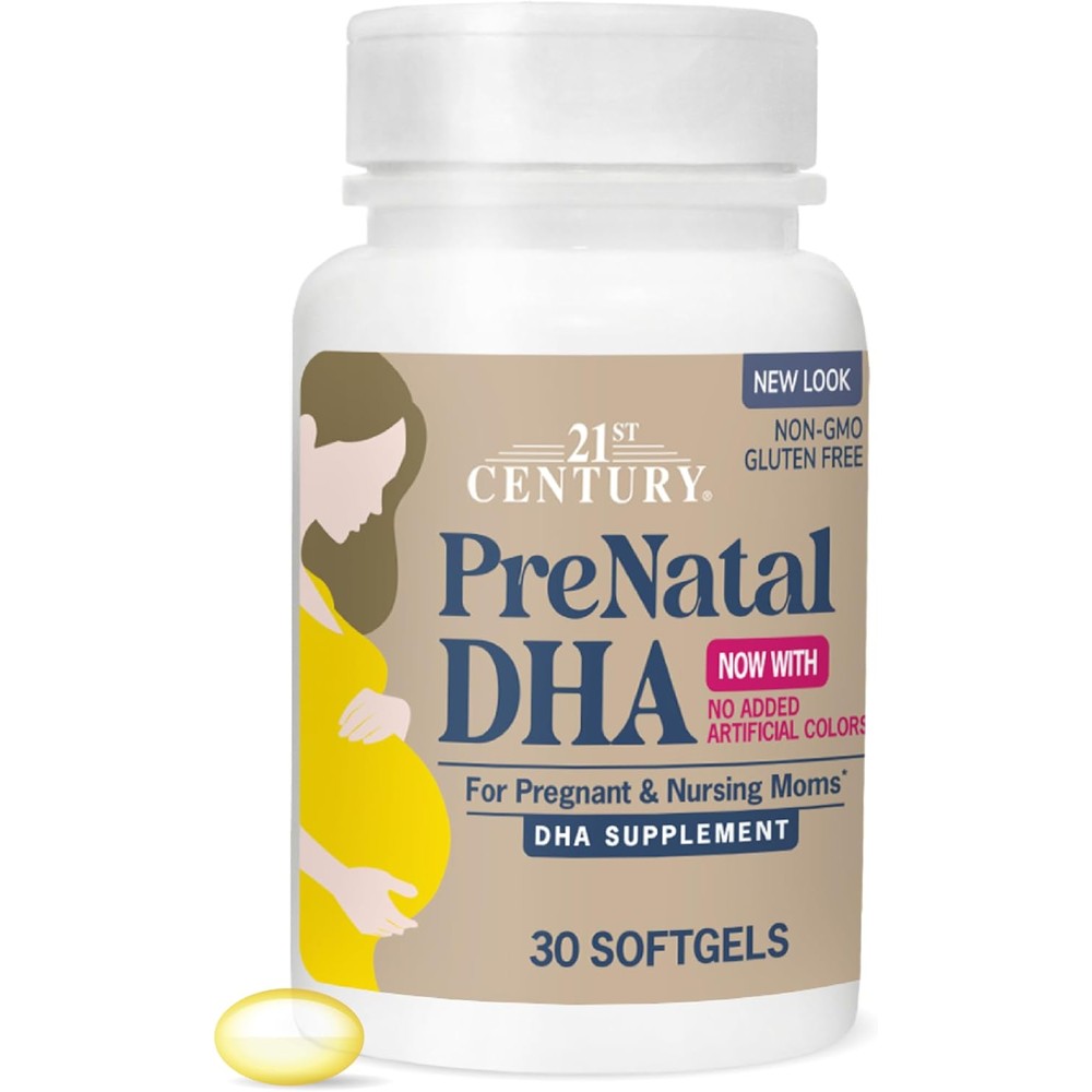 21st Century prenatal dha softgels front view bottle