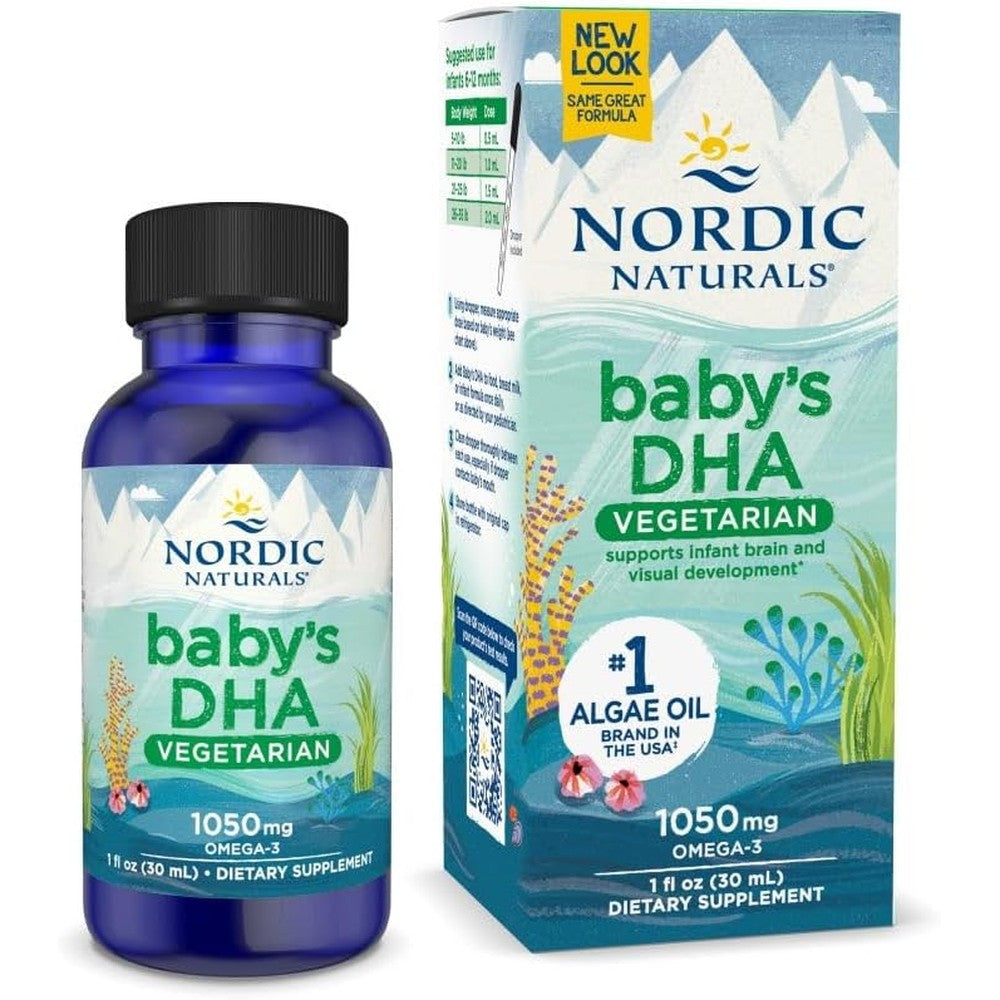 Nordic Naturals Baby's DHA Vegetarian Drops front view bottle