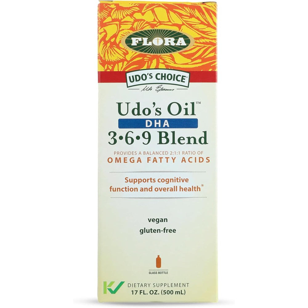 Flora Udo's Choice Omega 3 6 9 Oil Blend front view bottle