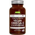 Igennus Vegan Omega 3 Algae Oil front view bottle with capsules