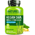 Naturelo Vegan DHA Omega 3 Algae Supplement bottle front view
