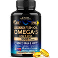 Nutraharmony Omega 3 Fish Oil front view of black bottle with gold and white label