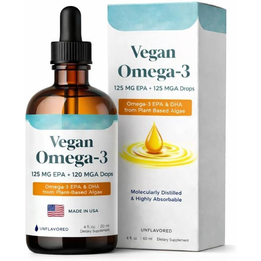 Sapling Vegan Omega-3 liquid drops front view bottle