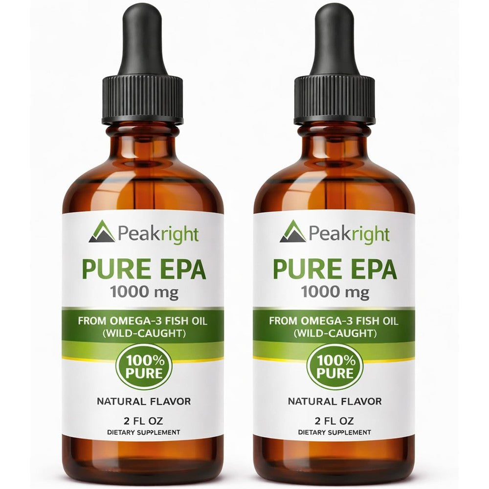Peakright Pure EPA 1000mg Omega-3 liquid drops front view bottle