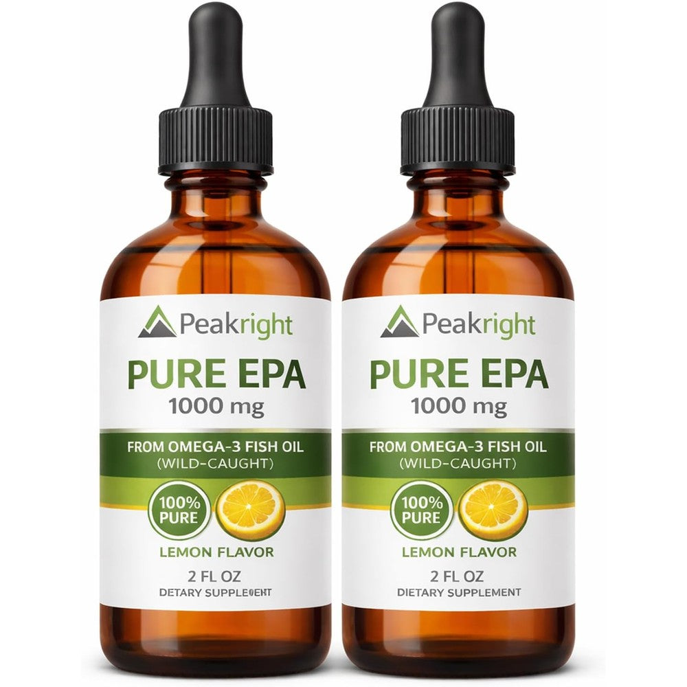 Peakright Pure EPA 1000mg Omega-3 Liquid Drops front view bottle