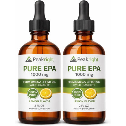 Peakright Pure EPA 1000mg Omega-3 Liquid Drops front view bottle