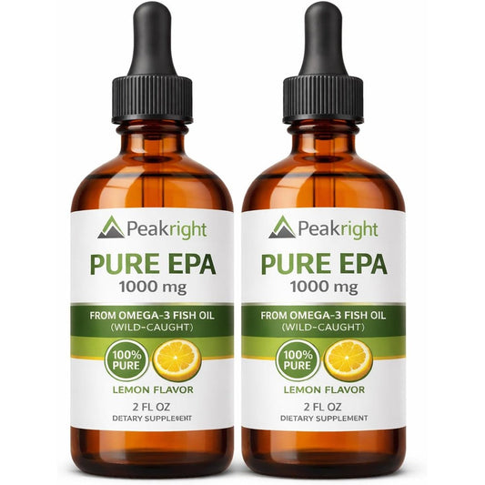 Peakright Pure EPA 1000mg Omega-3 Liquid Drops front view bottle