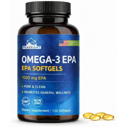 Agex Peakright Omega-3 1000mg capsules front view