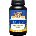 Barlean's omega 3 fish oil softgels bottle front view with orange flavor label