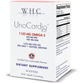WHC UnoCardio X2 Omega 3 Fish Oil 60 Softgels front bottle view