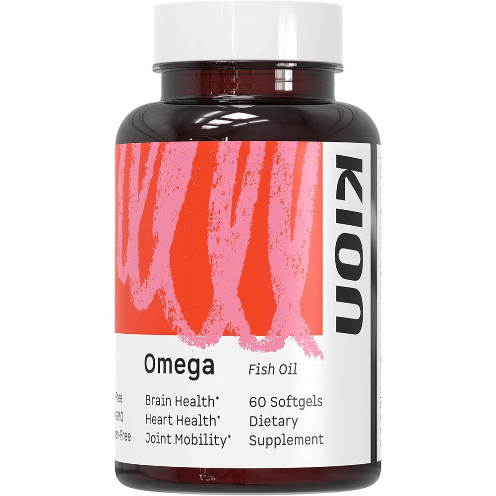 Kion omega 3 mini fish oil supplement bottle front view
