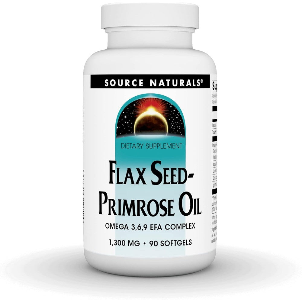 Source Naturals Flax Seed-Primrose Oil front view bottle
