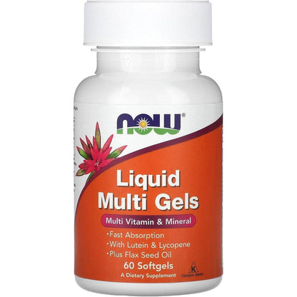 Now Foods Liquid Multi Gels bottle front view supplement
