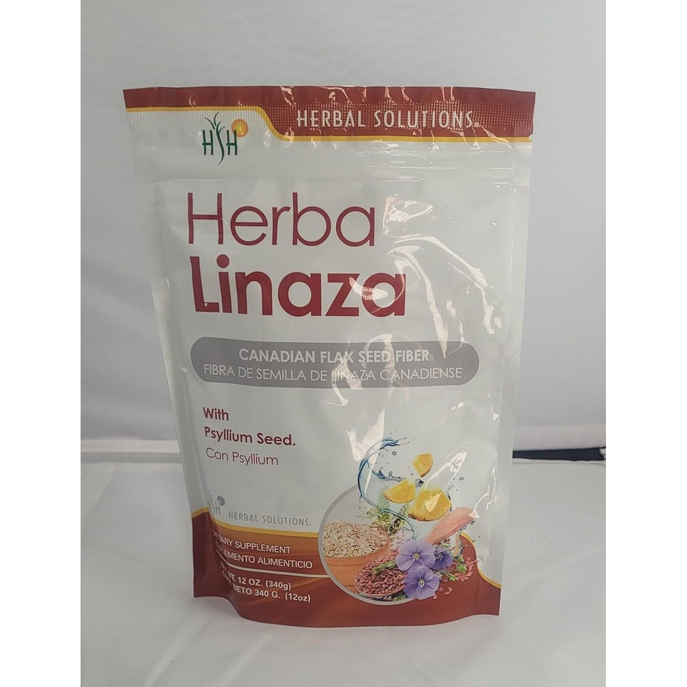 Herbal Solutions Herba Linaza Premium front view authentic imported dietary supplement powder.