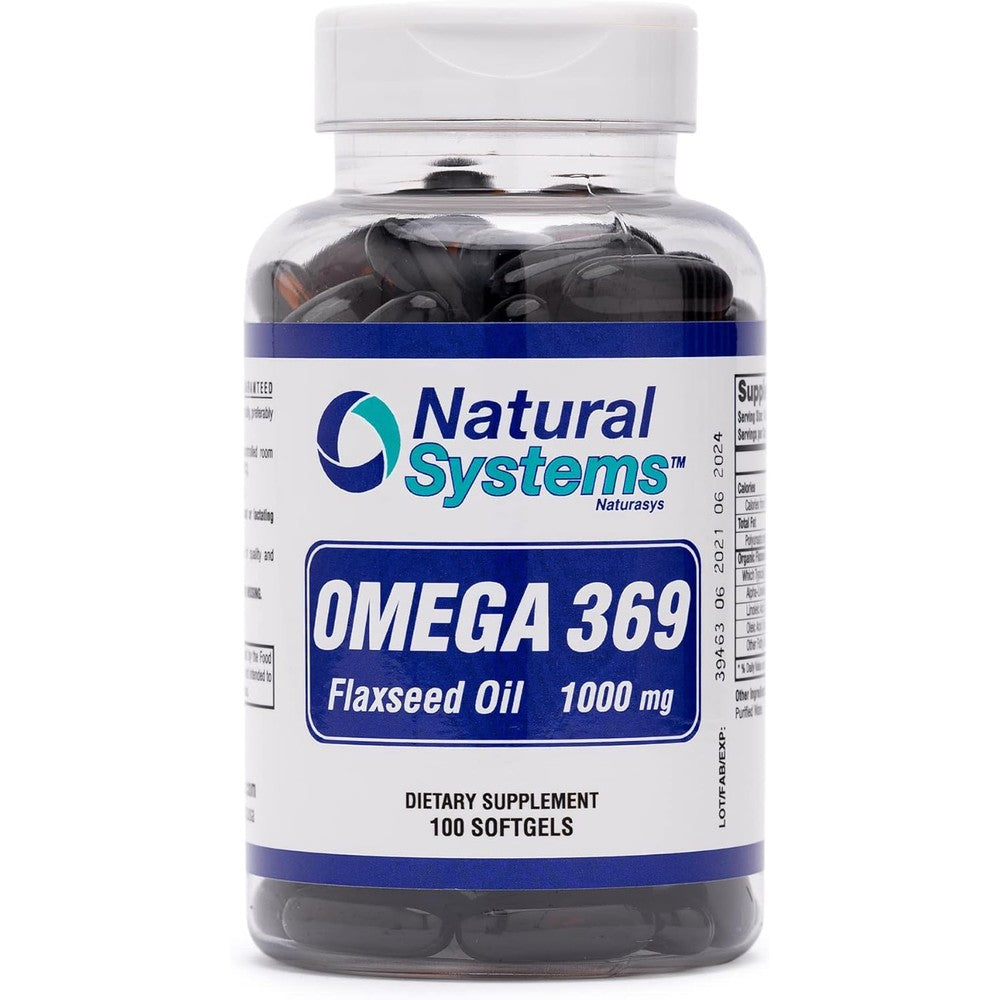 Natural Systems Naturasys Omega 3 6 9 Flaxseed Oil front view bottle