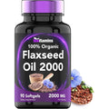 TNVitamins organic flaxseed oil front view bottle packaging