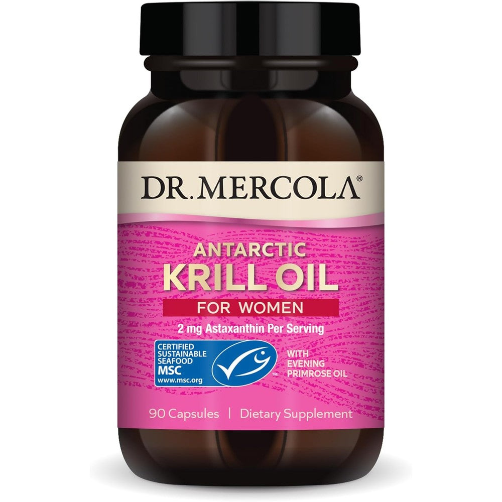 Dr. Mercola Antarctic Krill Oil For Women front bottle view