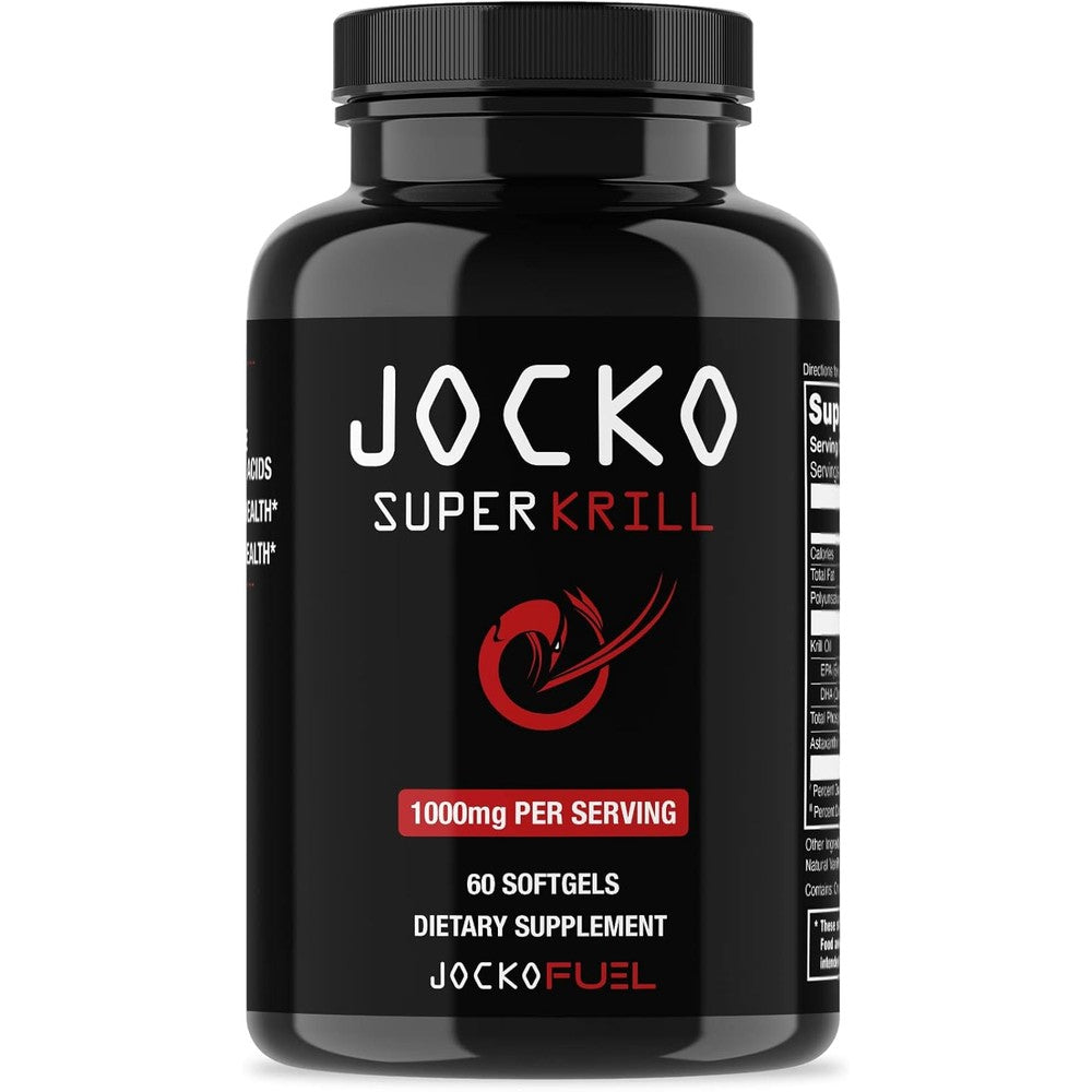 Jocko Fuel Antarctic Krill Oil 1000mg bottle front view joint supplement