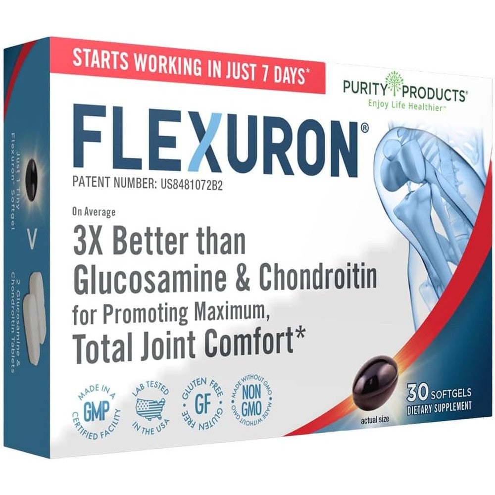 Purity Products Flexuron Joint Formula front view daily joint supplement bottle