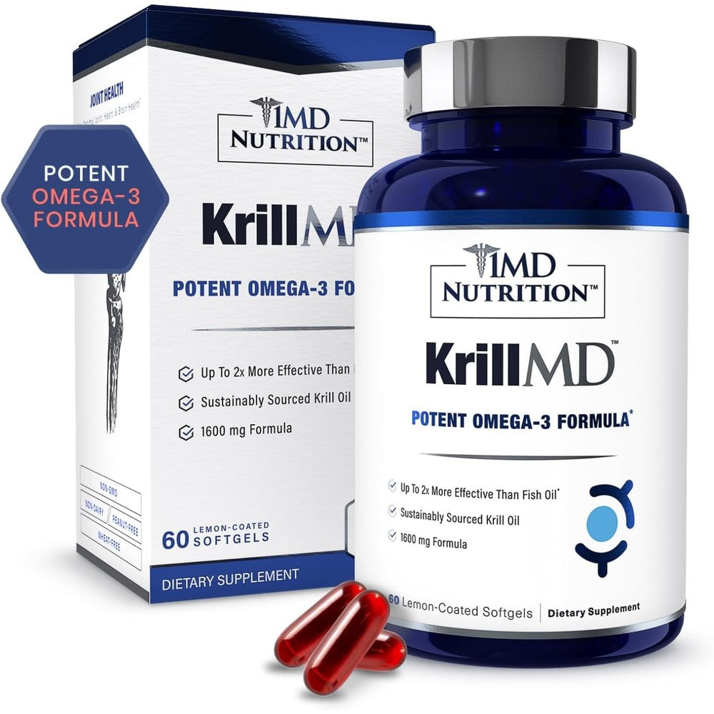 1MD Nutrition KrillMD front view of the bottle