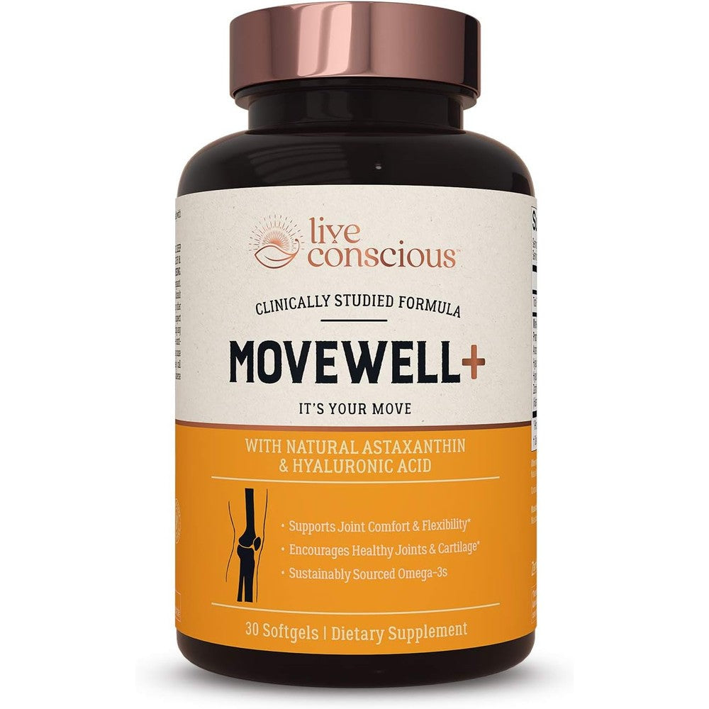 Live Conscious MoveWell Plus Joint Health Supplement front view packaging