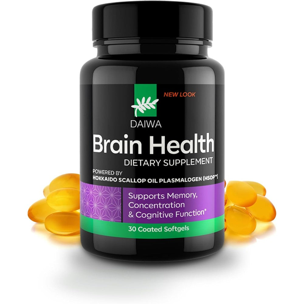 Daiwa Health Development Advanced Omega 3 Brain Supplement front view bottle of cognitive softgels