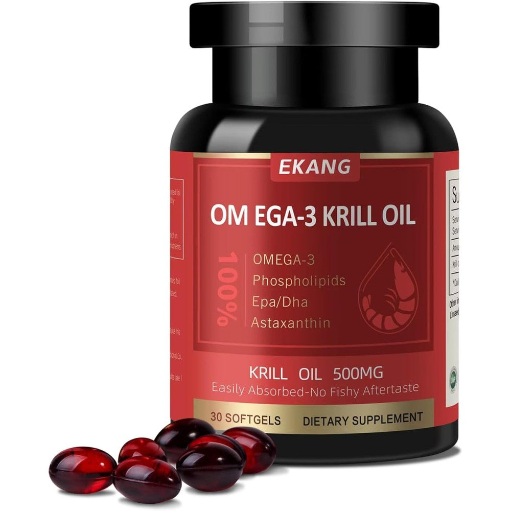Anisx Antarctic Krill Oil 500 Mg 30 softgels bottle front view showcasing authentic USA imported packaging