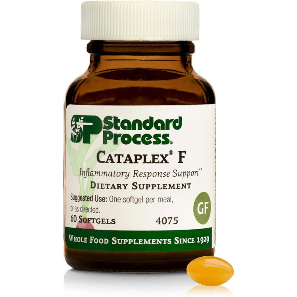 Standard Process Flax Oil Plus bottle front view with Vitamin B6