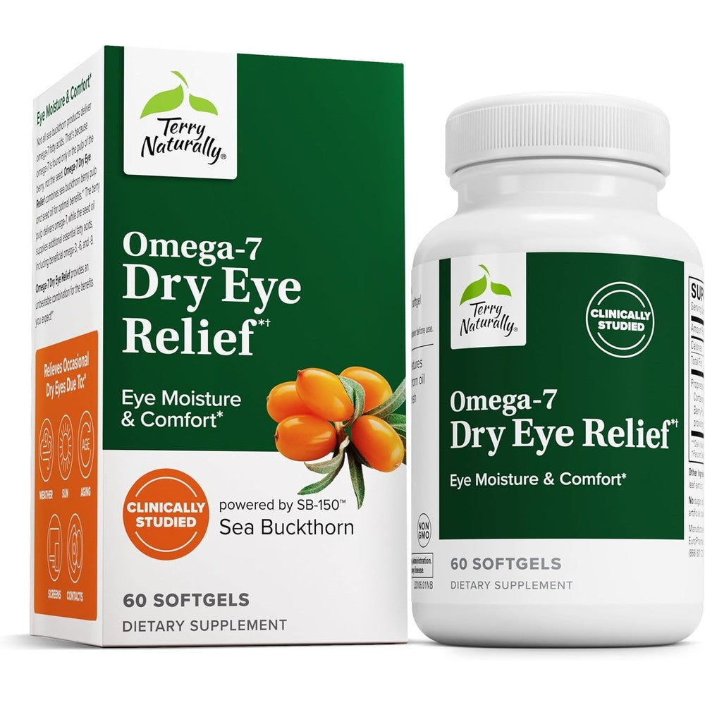 Terry Naturally Omega-7 Dry Eye Relief 60 softgels box front view