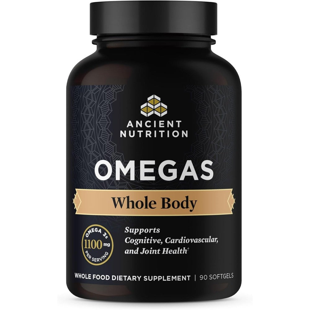 Ancient Nutrition Ancient Omegas Whole Body 90 capsules bottle front view