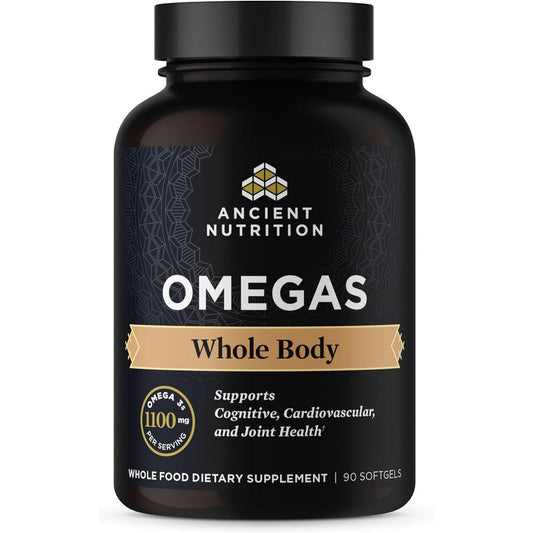 Ancient Nutrition Ancient Omegas Whole Body 90 capsules bottle front view
