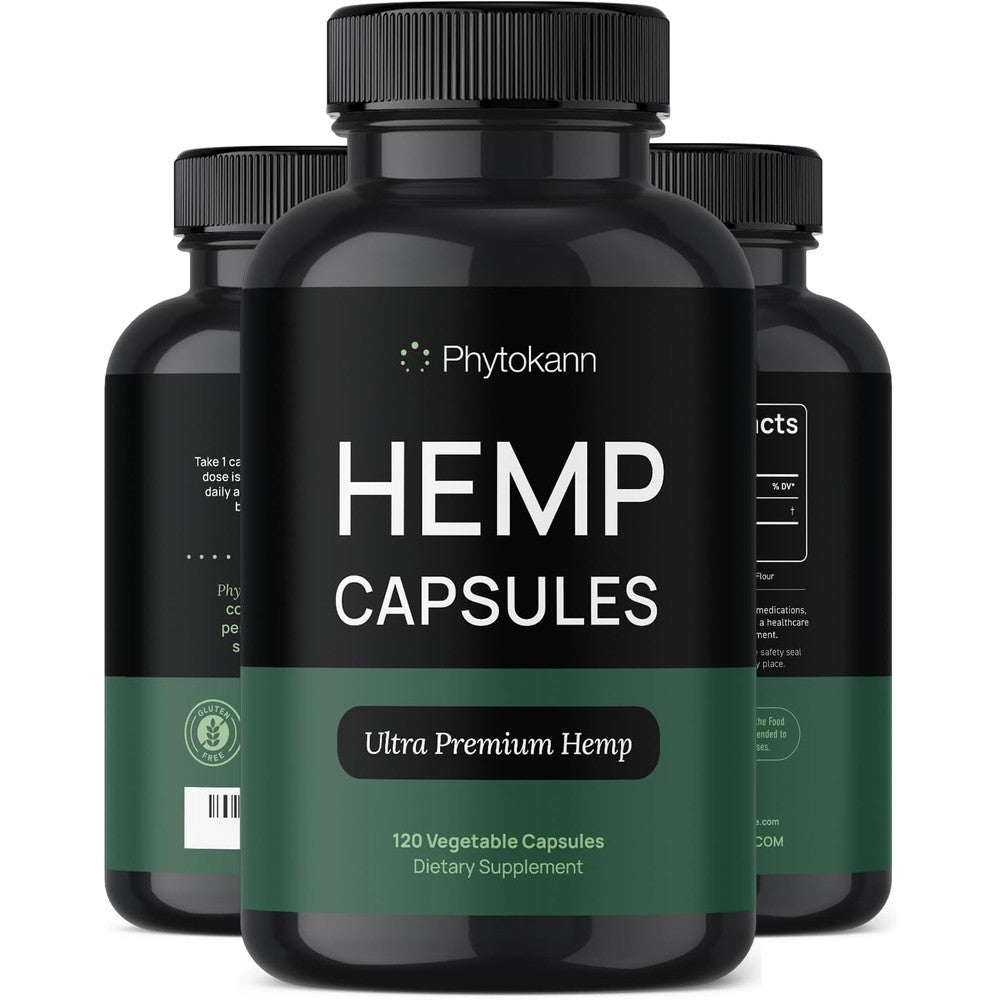 Phytokann Hemp Oil 120 Capsules front view supplement bottle