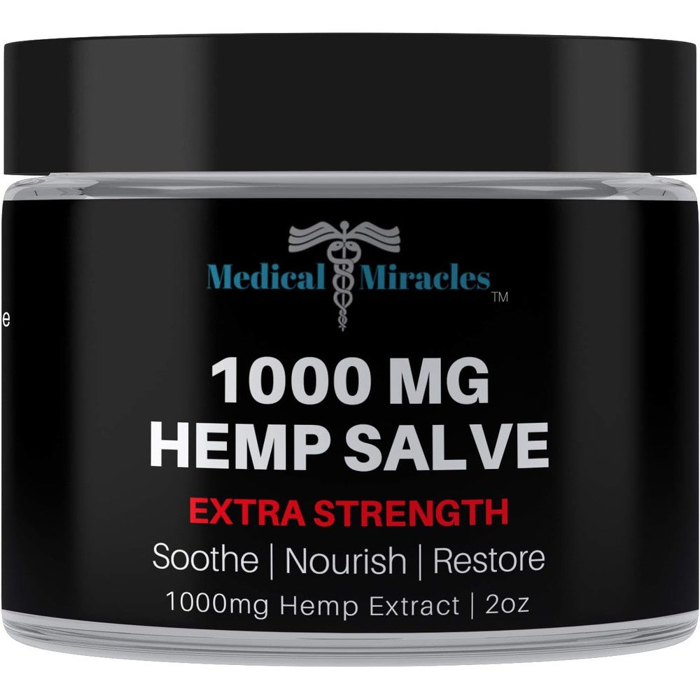 Medical Miracles Hemp 1000mg Extra Strength Healing Salve front view