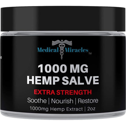 Medical Miracles Hemp 1000mg Extra Strength Healing Salve front view