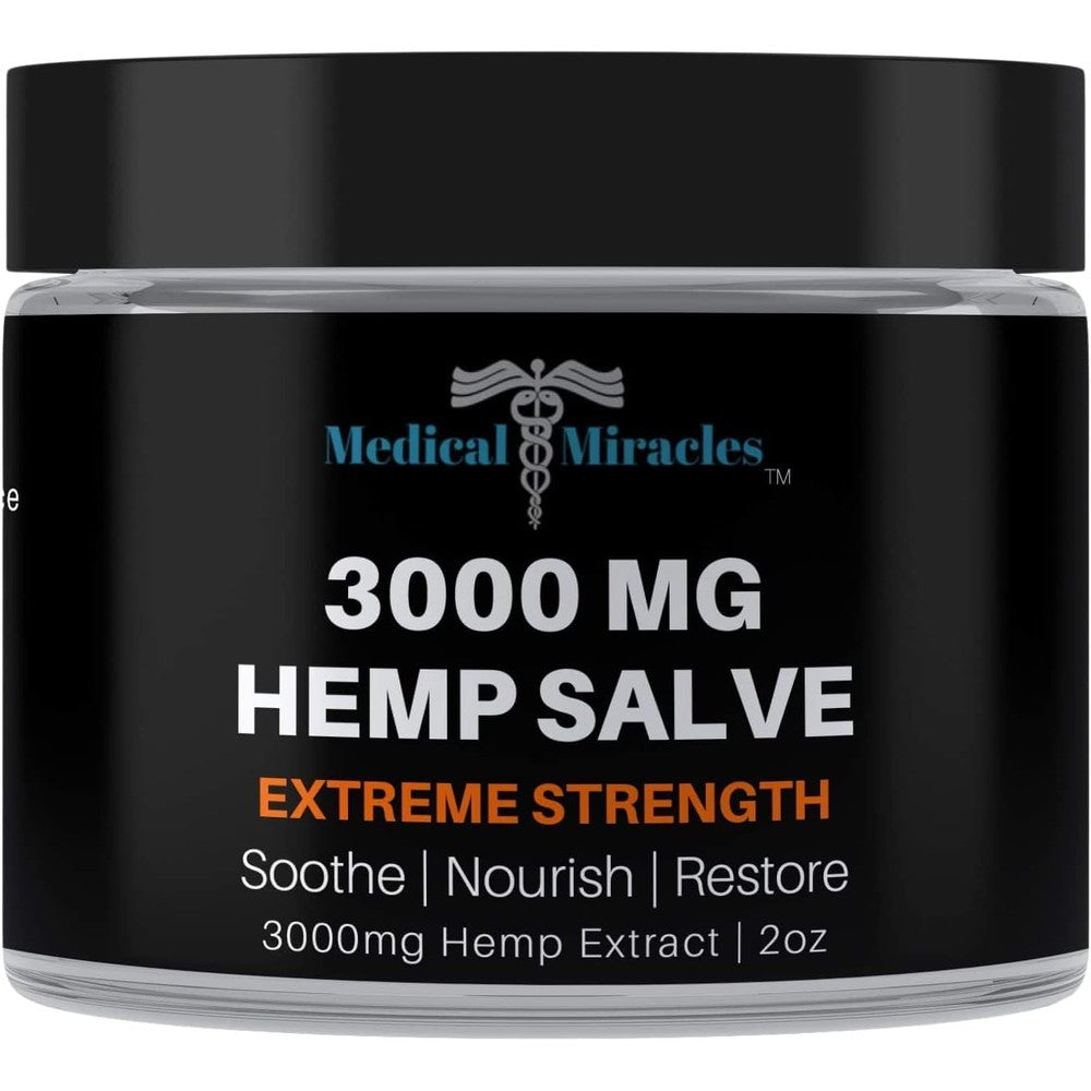 Medical Miracles Hemp Salve 3000mg jar front view