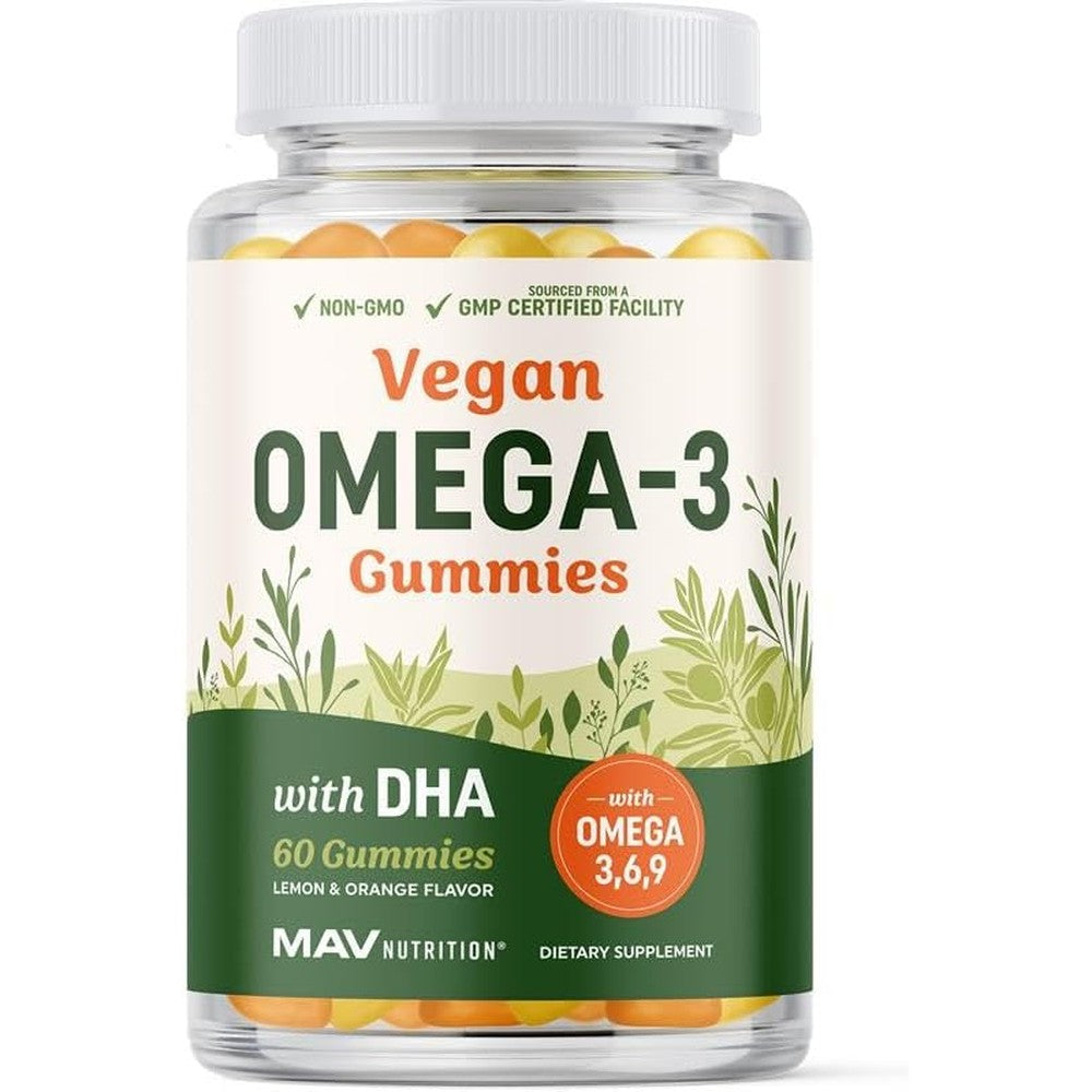 Mav Nutrition Vegan Omega 3 6 9 Gummies front label view